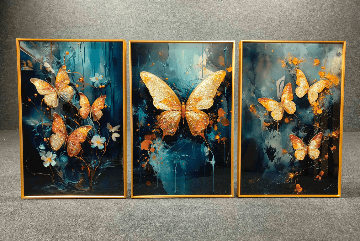 Modern Crystal Painting Set of 3 Style 14